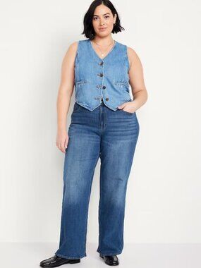 Old Navy High-Rise Wow Wide-Leg Jeans - Medium Wash 732609 - Size 18 - NWT